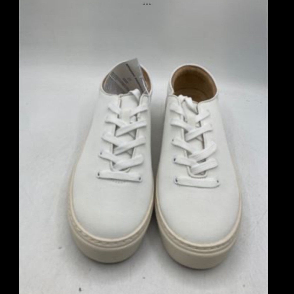 White Lace-Up Sneakers